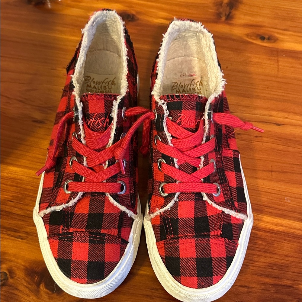 Blowfish Checkered Red Sneakers